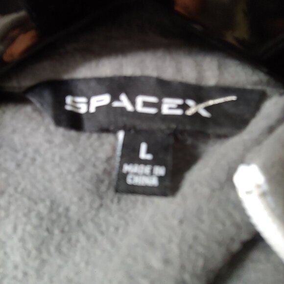 Spacex Grey Full Zip Mock Neck Stretch Pockets Casual Mens Jacket Large - Picture 8 of 9